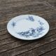 Old ironstone dish with blue floral decoration
