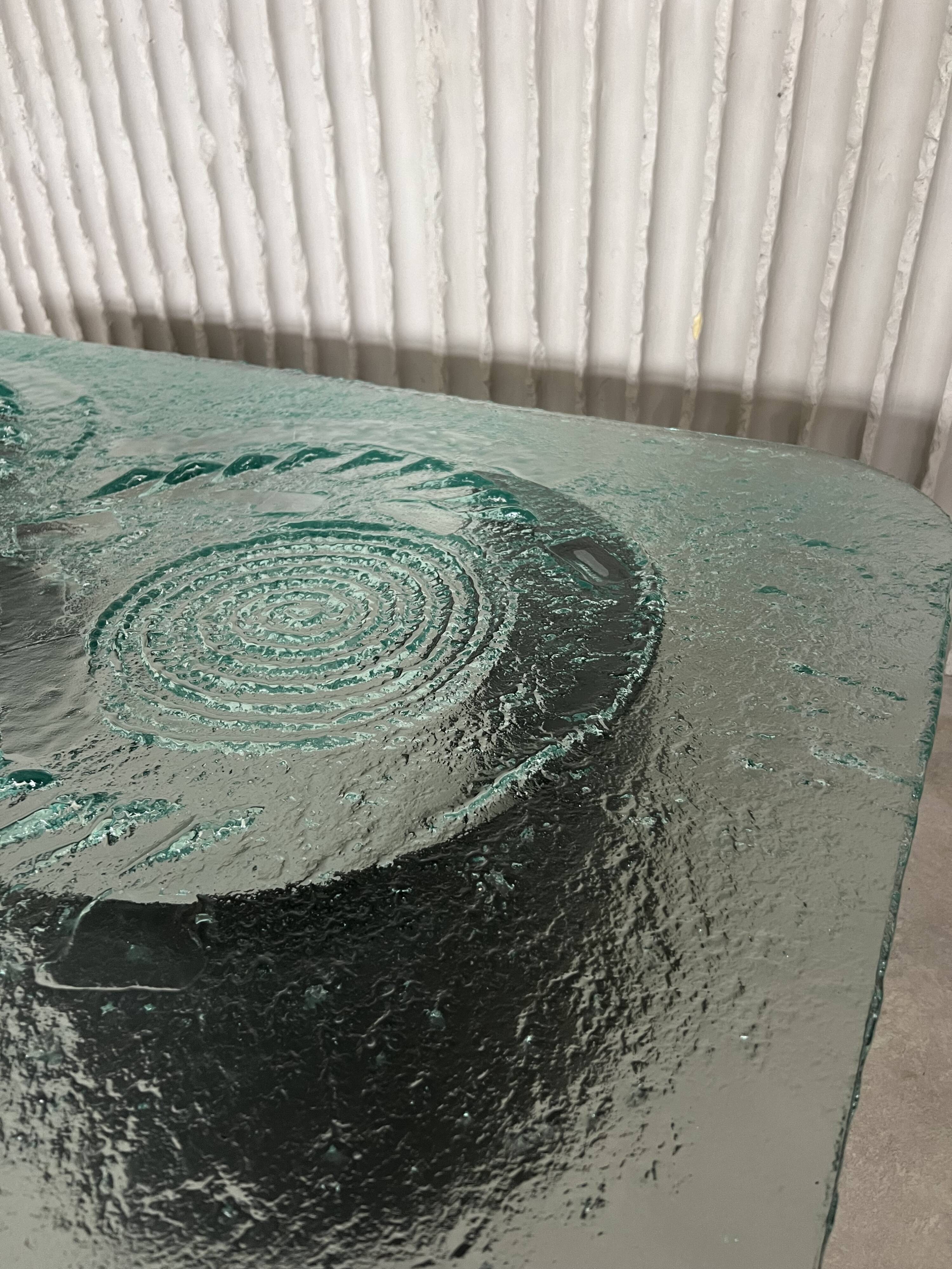 Glass & steel coffee table by Heinz Lilienthal