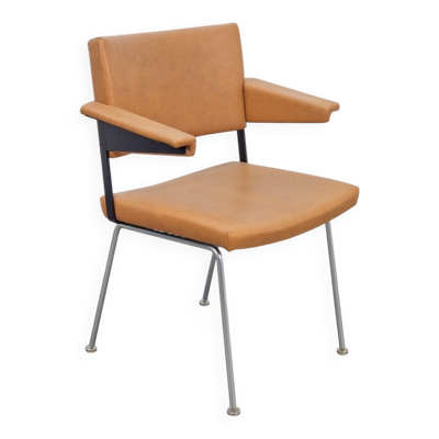 Chaise vintage modèle 1268 avec cadre tubulaire par André Cordemeyer / Dick Cordemeijer pour Gispen, années 1970.