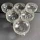 6 ½ crystal guilloché champagne glasses – Art nouveau