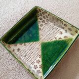 square dish in handcrafted Japanese ceramic.