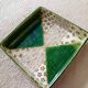 square dish in handcrafted Japanese ceramic.