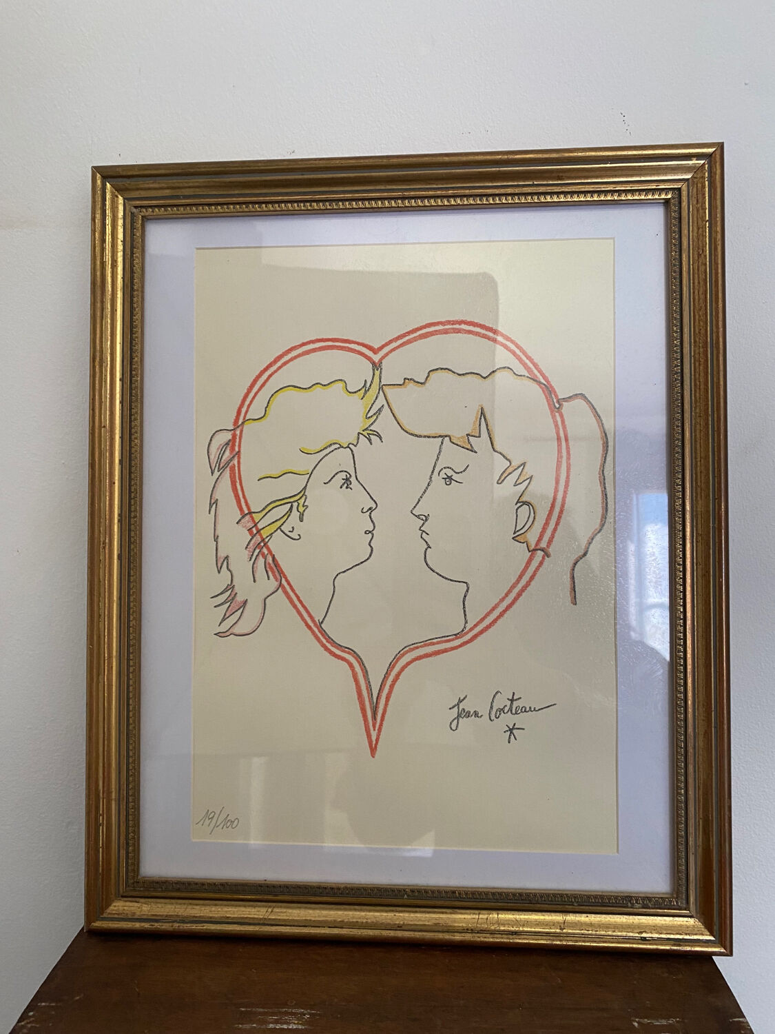 Numbered Jean Cocteau screen print