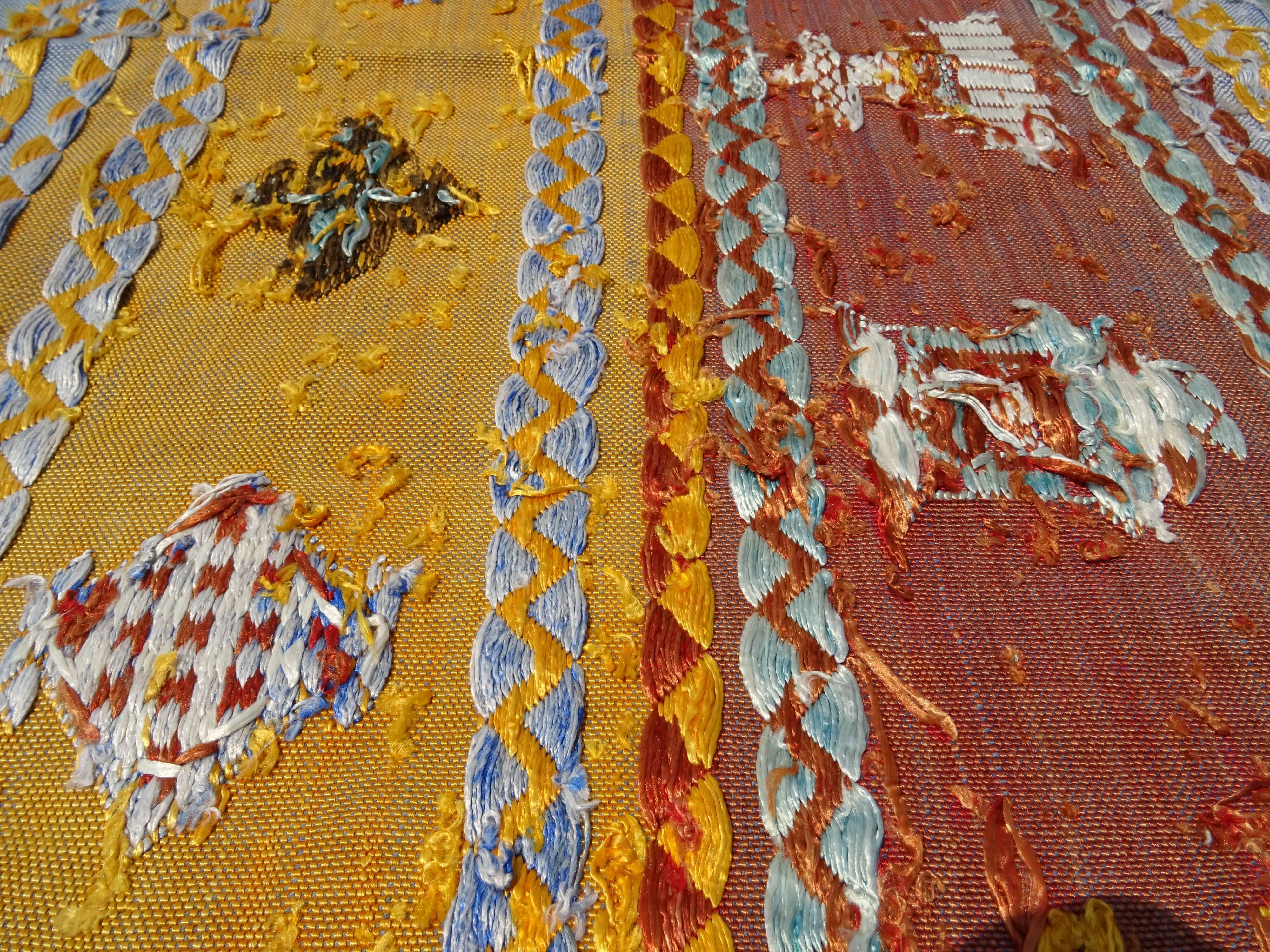 Berber carpet sabra Morocco plant fibers around 1960