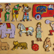 Puzzle wooden vintage circus-themed