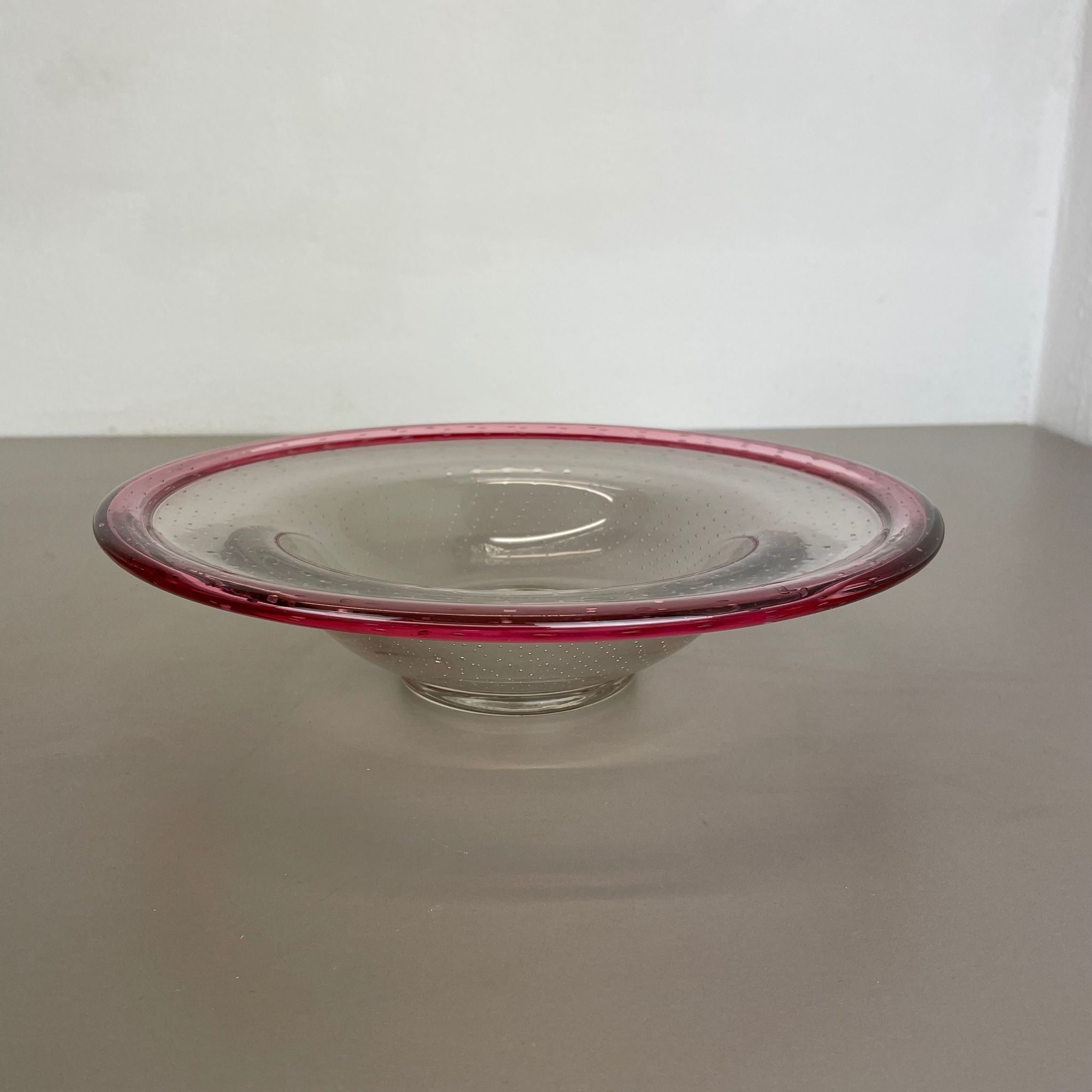 German 2,2kg Glass Bowl by Karl Wiedmann for WMF, 1960s Baushaus Art Deco