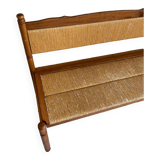 1960 beech and straw bench