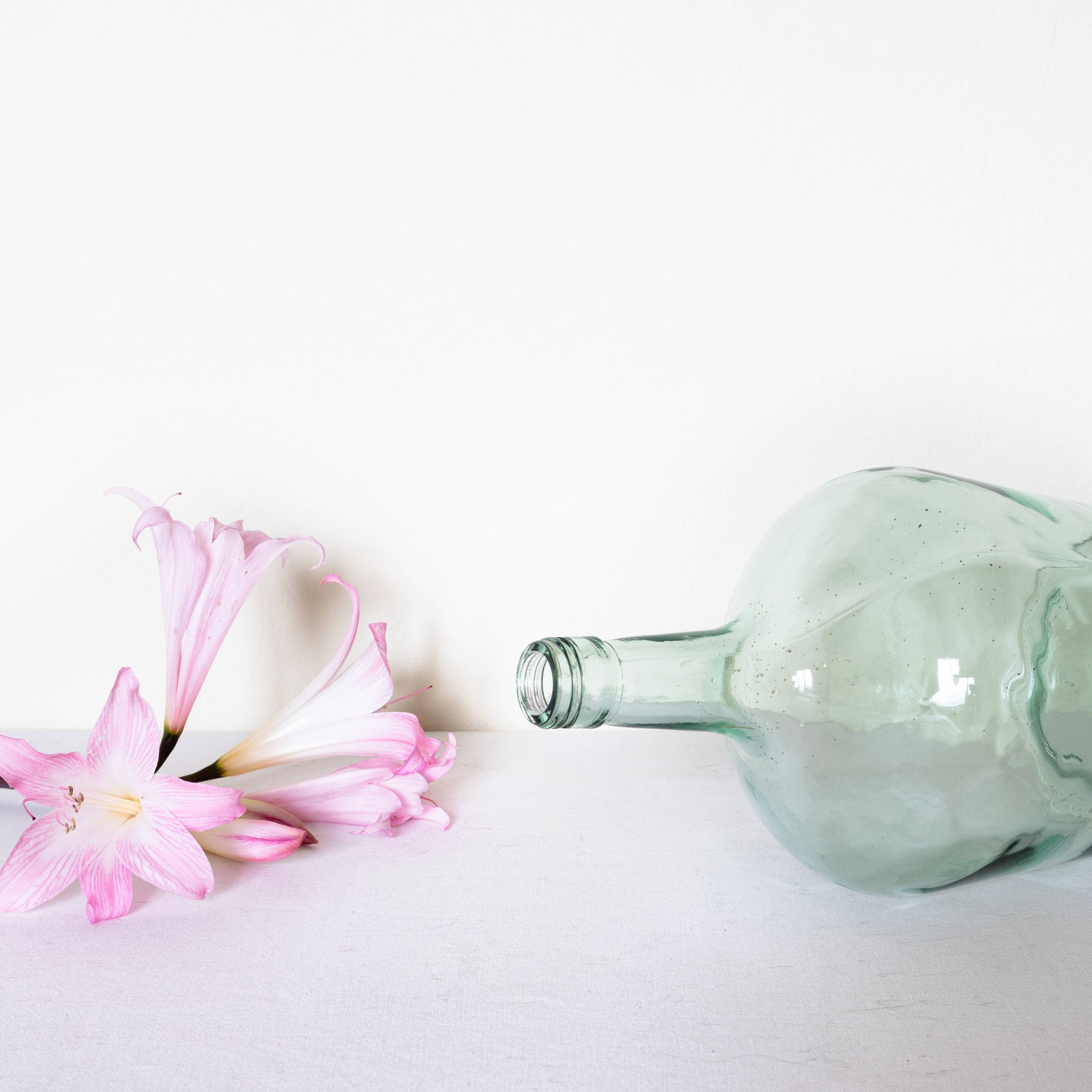 Bonbonne 2 litres transparente reflets bleus