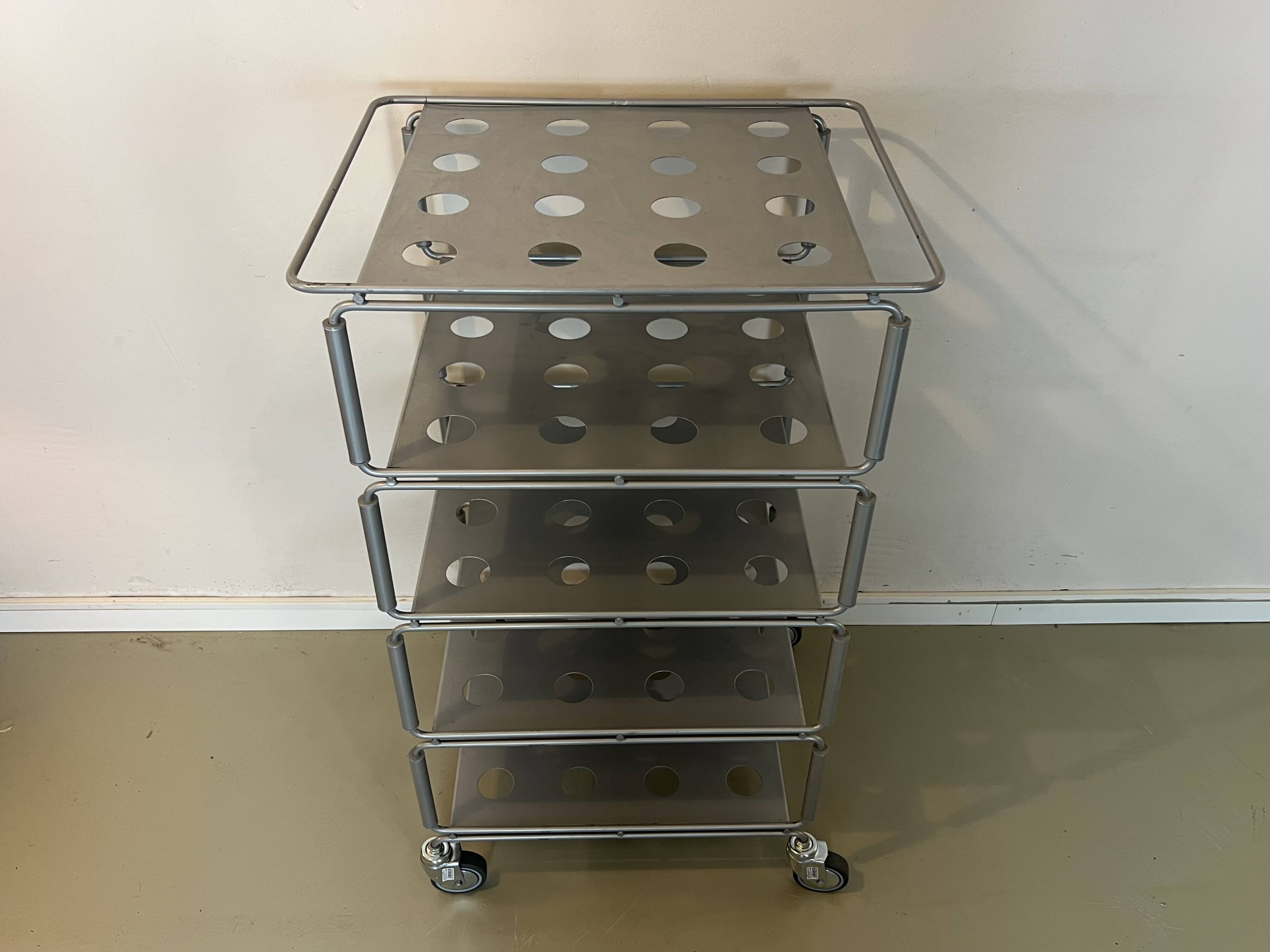 Tunstall Vintage rolling shelf IKEA Niels Gammelgaard 1990s