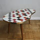 Table basse forme libre en mosaïque des années 60