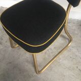Golden black roneo chair restored to new