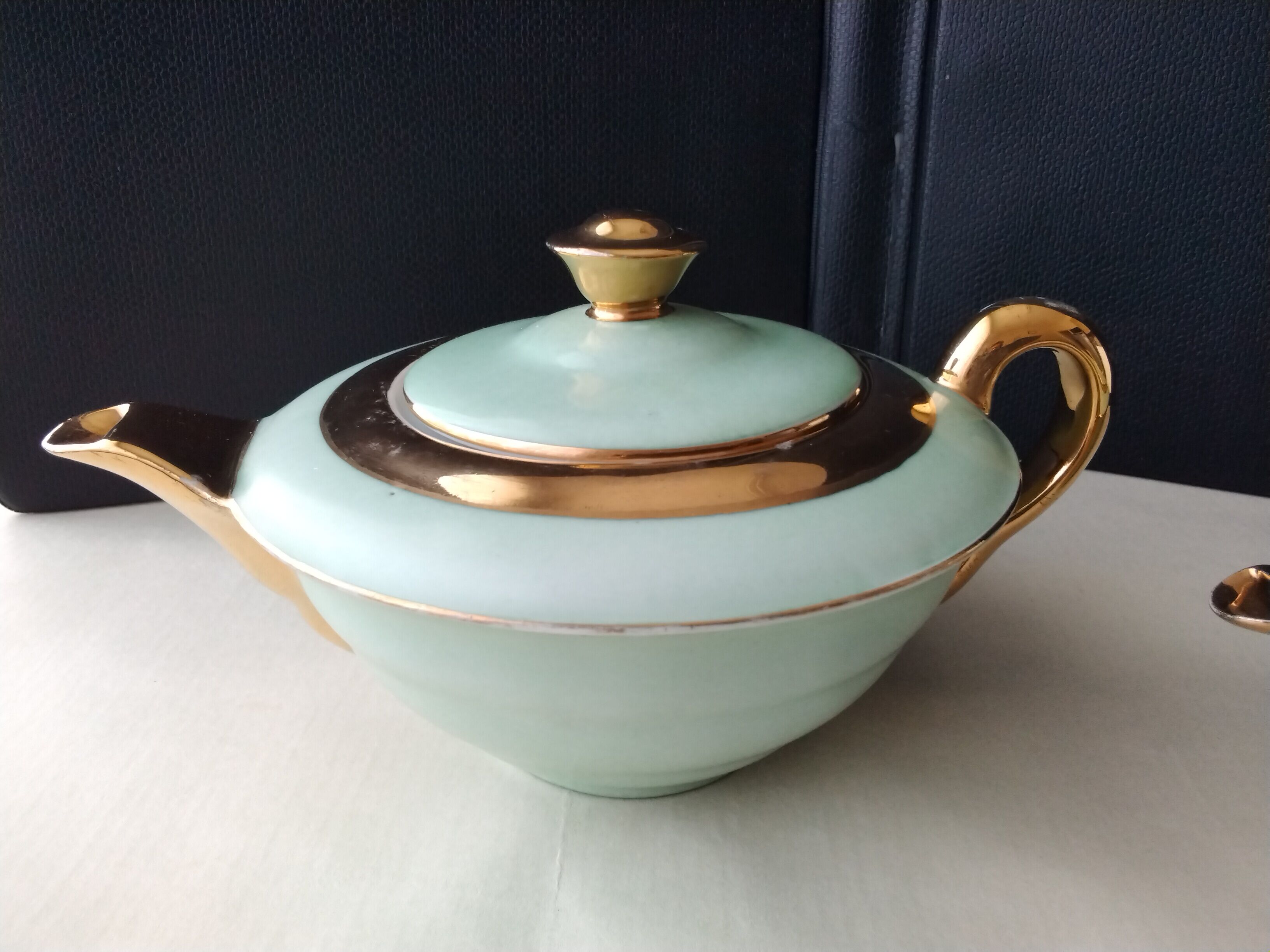 Pair of Limoges porcelain teapots