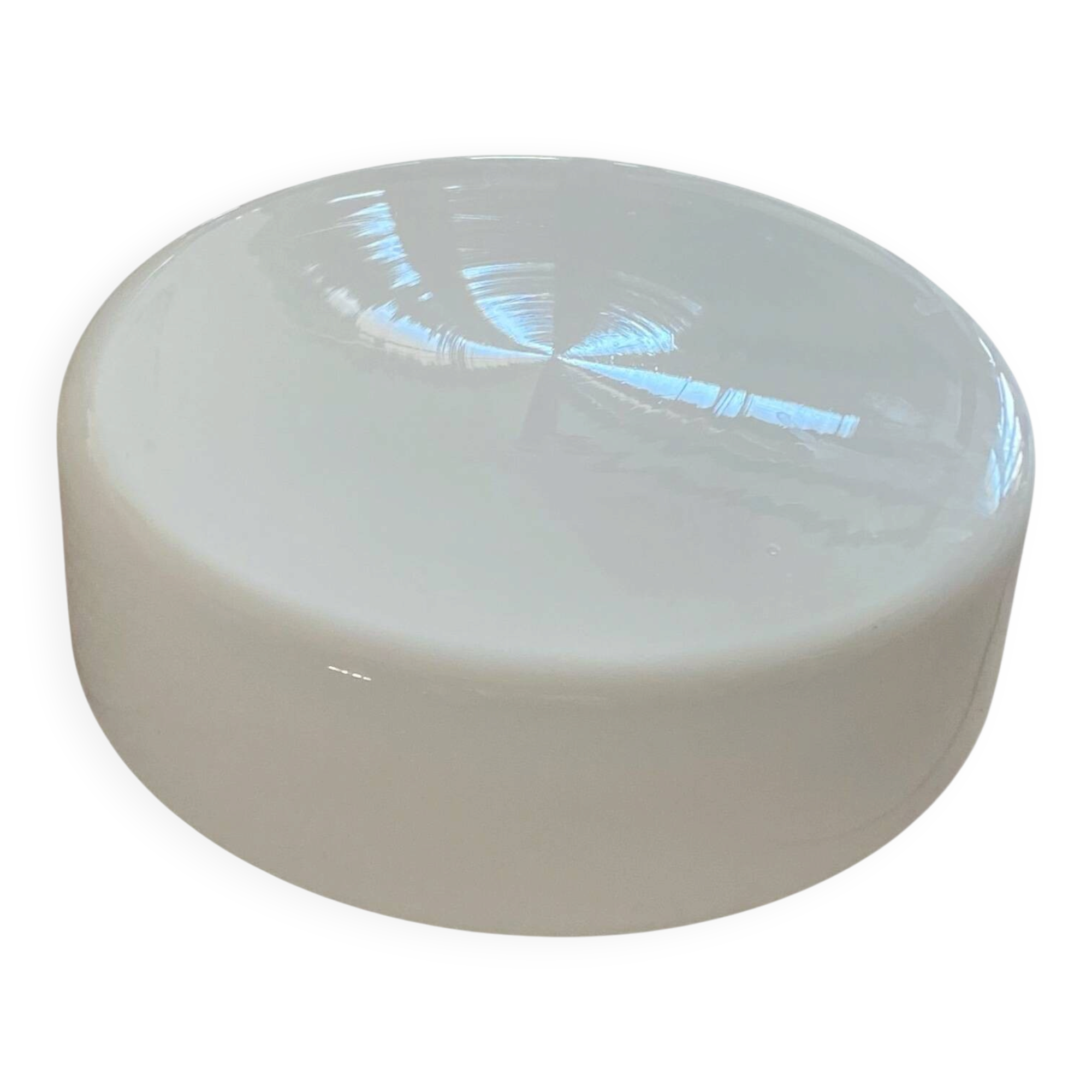 Large antique wall lamp with white opaline glass ceiling light 25 cm