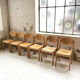 Set de 6 chaises hêtre années 80