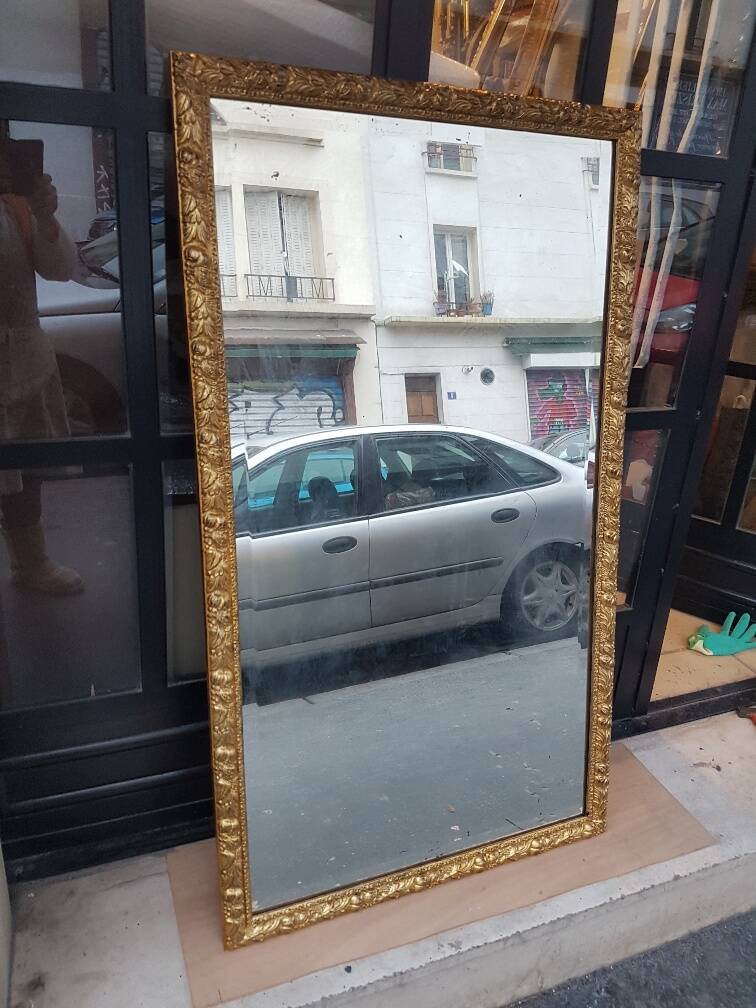 Italian style gilded mirror with patina from the 17th century (col. francesca)