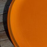 Flat plates orange with brown edging