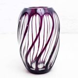 Bohemian crystal vase Johannes Oertel & co Haida