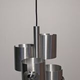 Space Age 7-light pipe chandelier, 1960s-70s