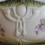 Small jardinière vase in art nouveau majolica.