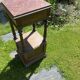 19th century wooden and pink marble bedside table, Henri II style