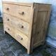 Old retro vintage chest of drawers 3 drawers wooden crude façade oak