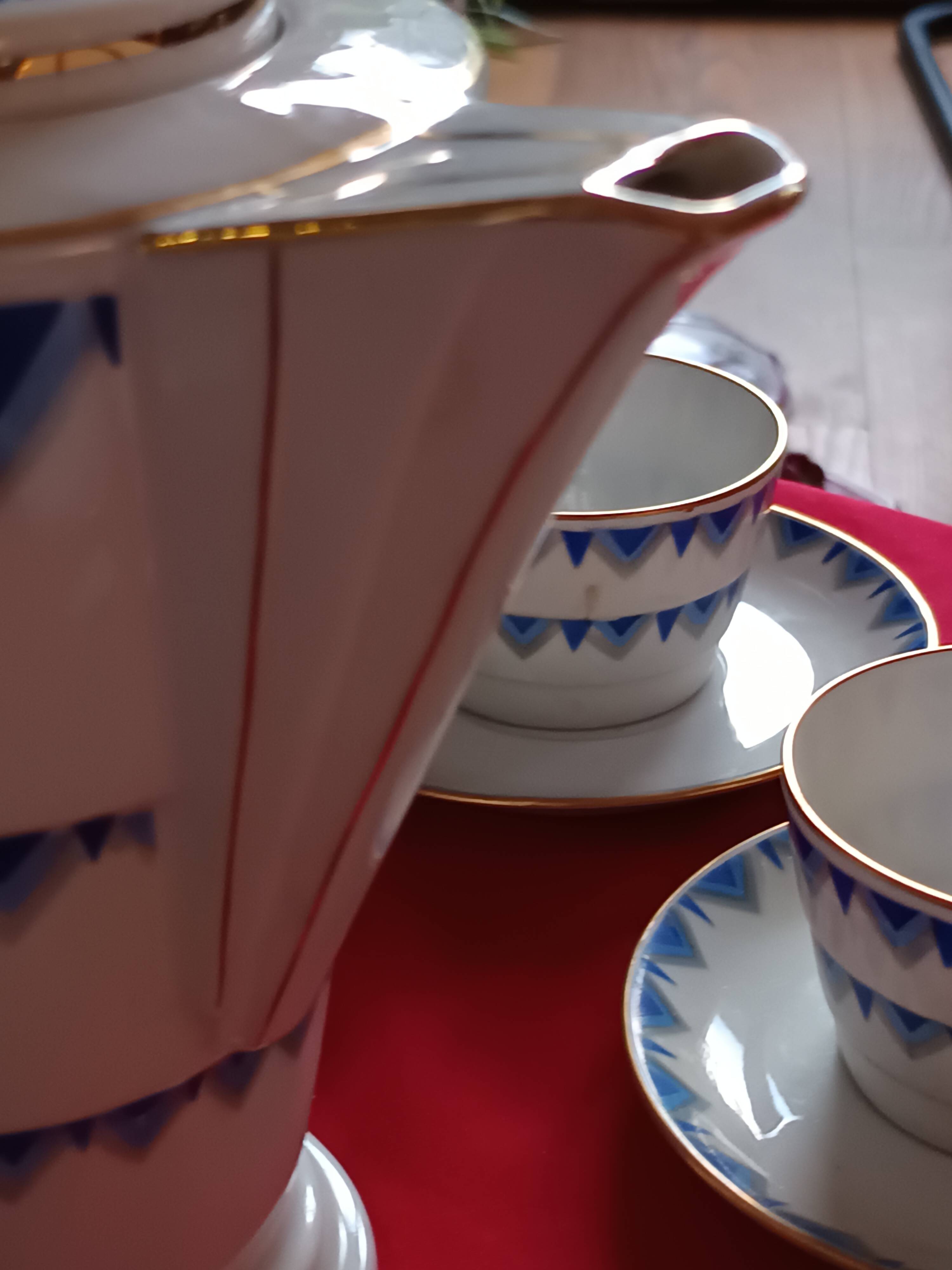 Art Deco coffee service Limoges attributed to Bétoule Legrand & Cie 1928