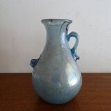 Vase à anse Scavo Seguso Vetri D'arte verre irisé Murano 1950