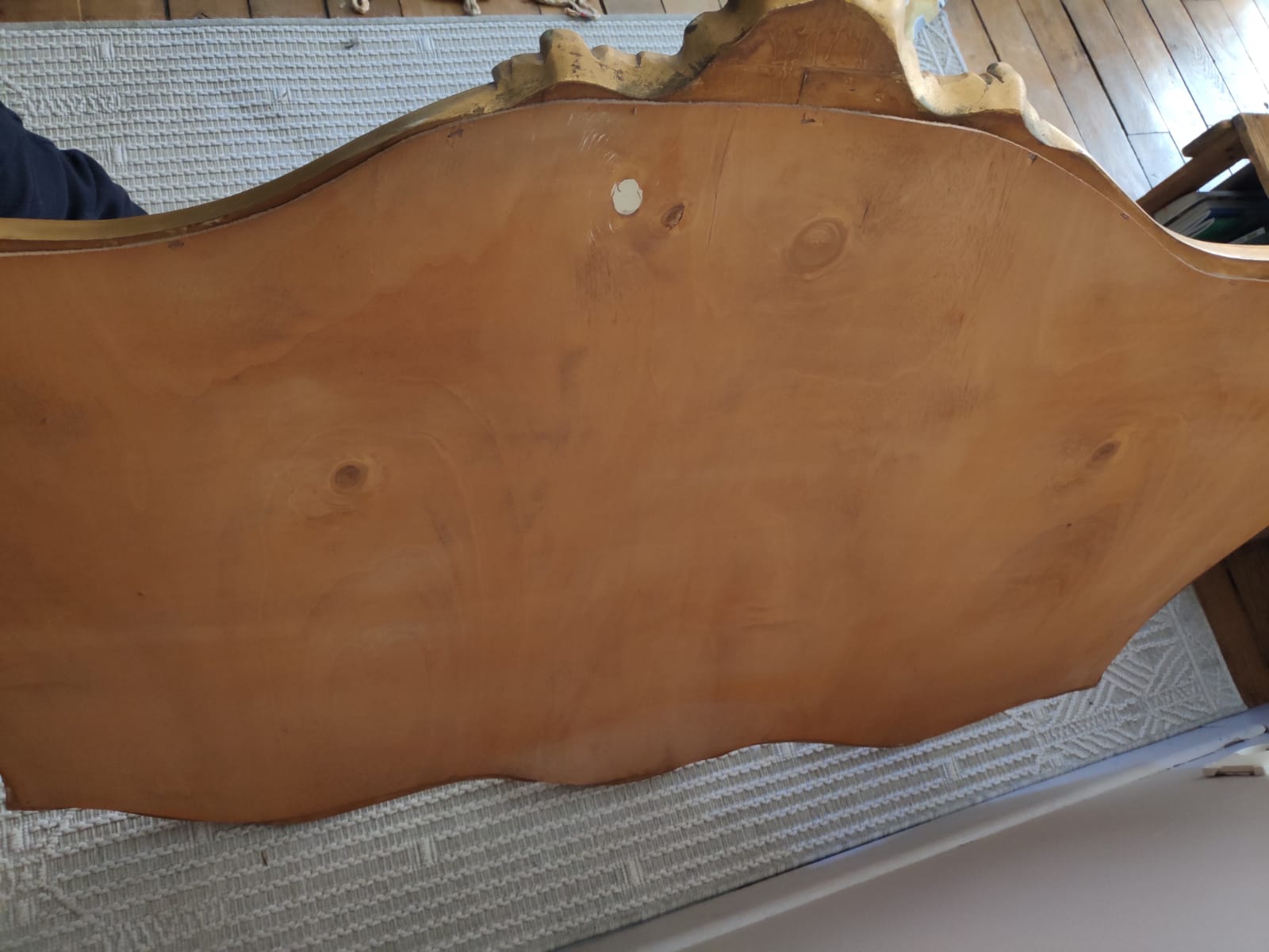 Gold mirror vintage shell 125x78cm