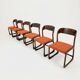 6 Baumann sled chairs in rosewood from the 1960s.