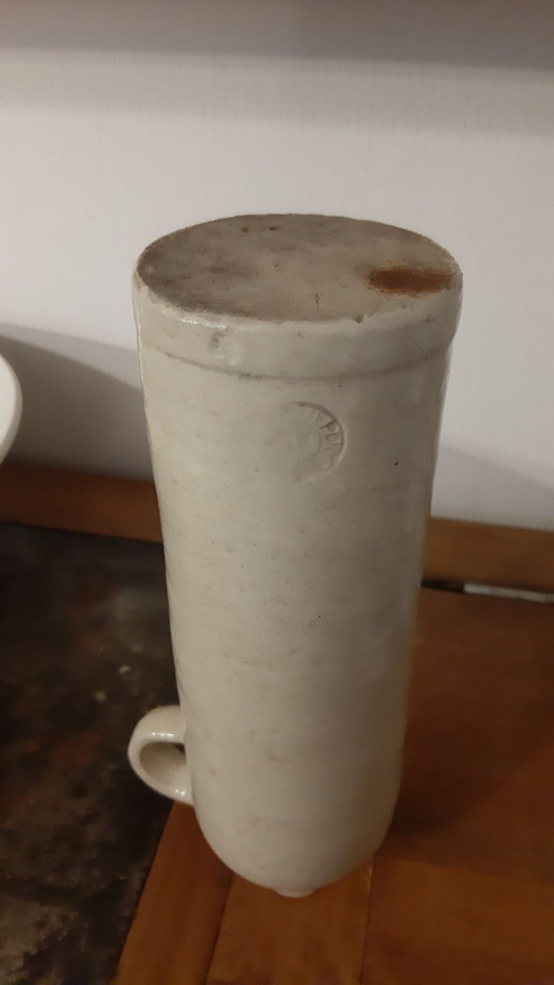 glazed stoneware bottle