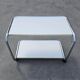Tubular side table with 2 levels in Bauhaus style, tubular steel, 1970s.