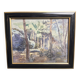 Despierre, Watercolor landscape undergrowth signed frame 20th century