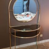 Gilded metal dressing table, Italy, 1980s