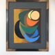 Acrylic painting by Odile TRAMPONT, known as BALTRAN (1942). The Six Moons