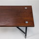 Banc italien en teck et métal, 1970