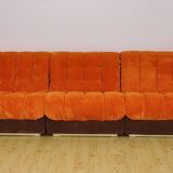 2-color corduroy modular sofa, 1970s