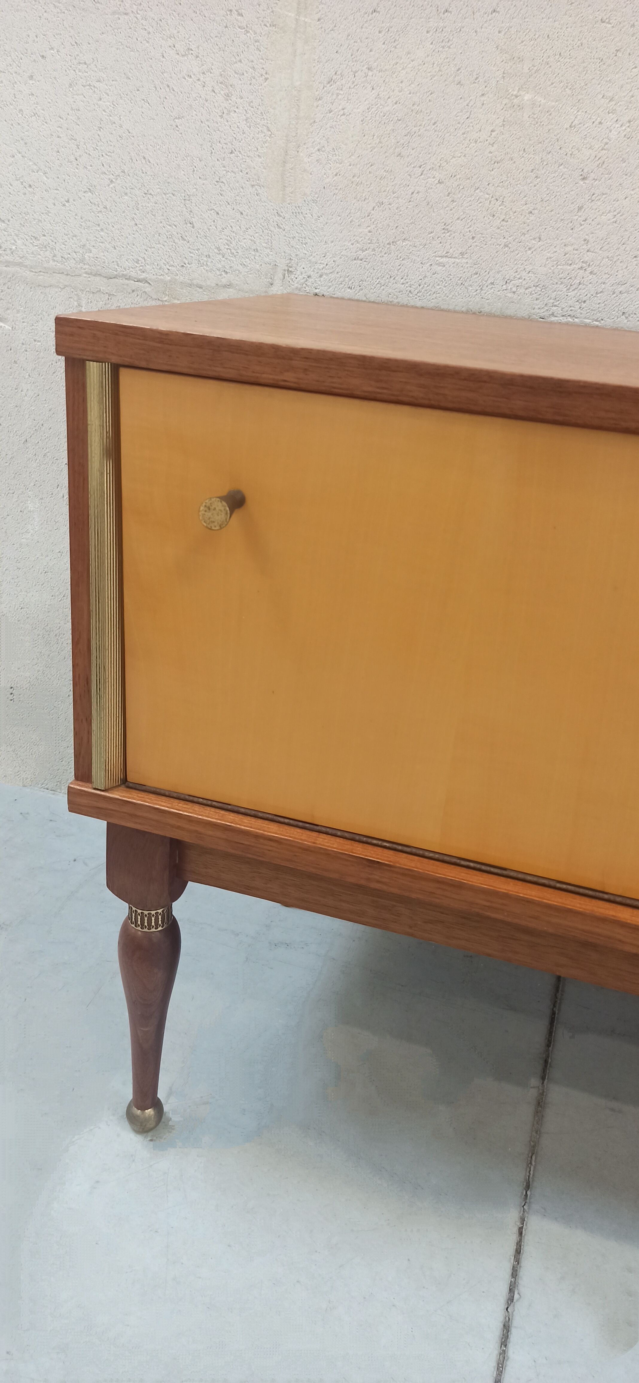 Sideboard wood and brass, 50's