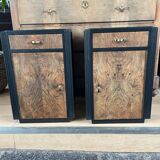 Paire de tables de chevet vintage