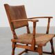 Leather and oak Armchair by Theo Ruth for Artifort, The Netherlands 1940s