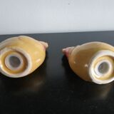 Yellow salt and pepper shaker in the shape of hens