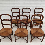 6 pcs, Original Danish country style chairs, 50s