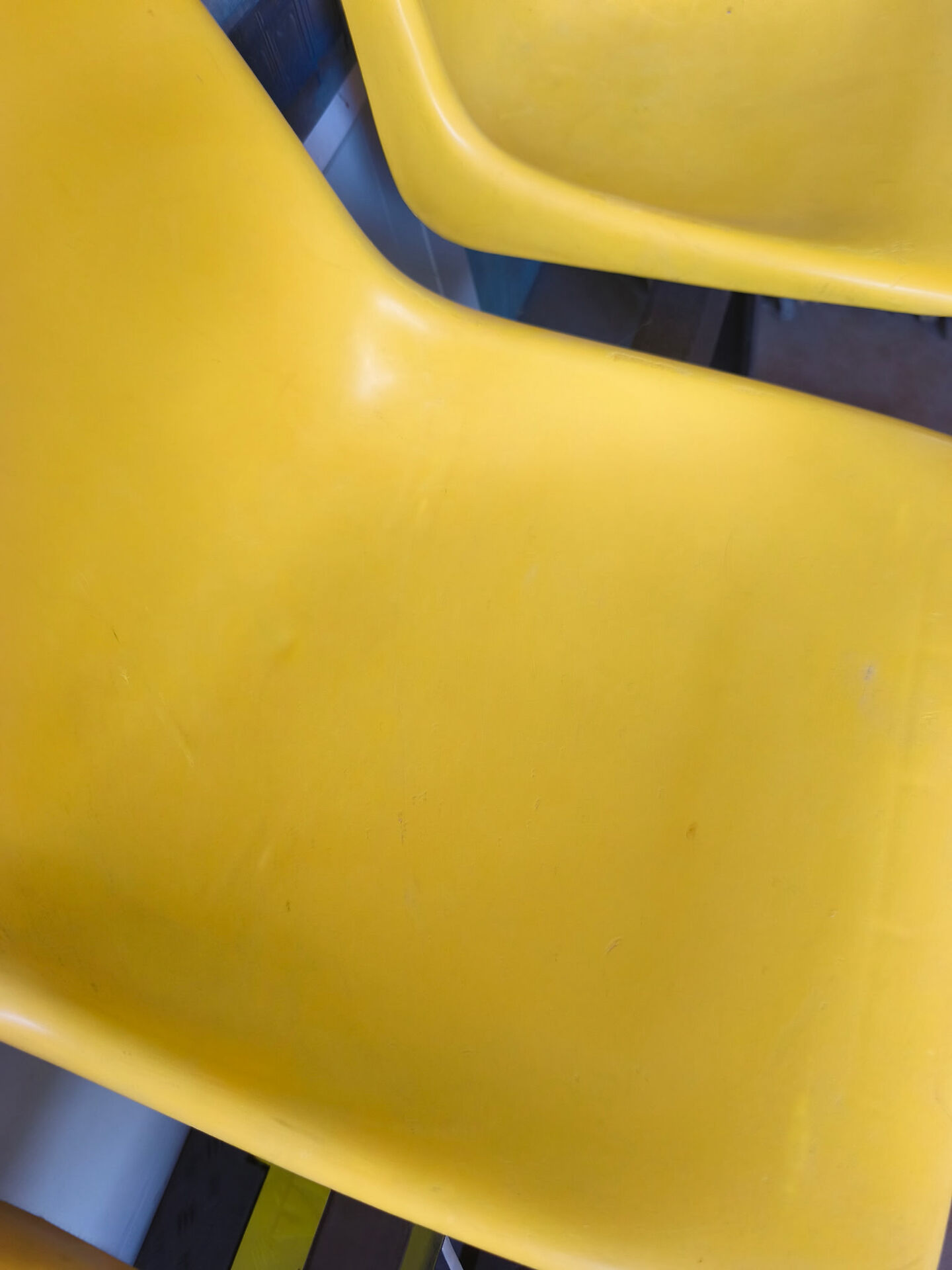 Waiting bench, vintage yellow sofa