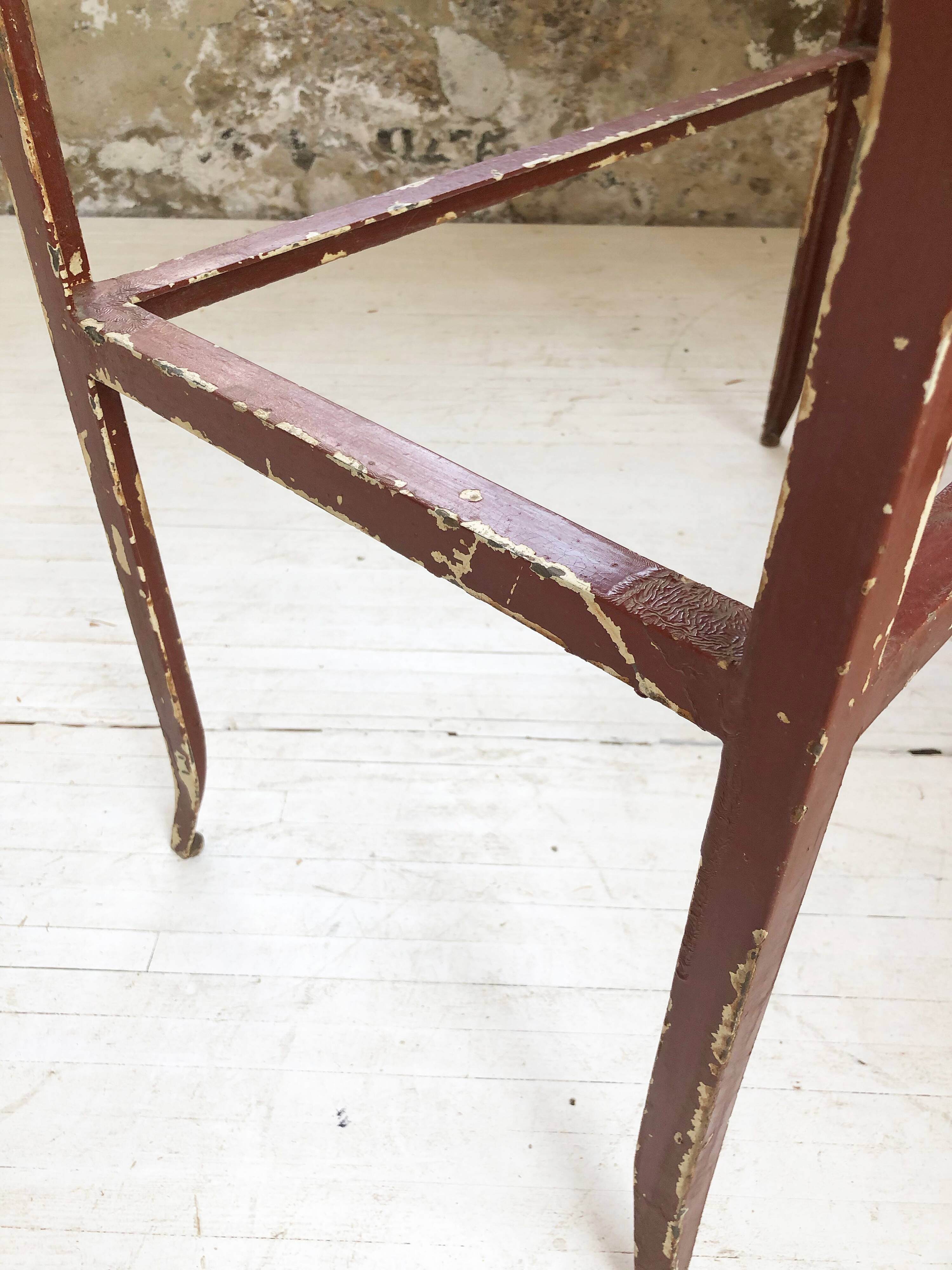 19th metal patinated dentist furniture