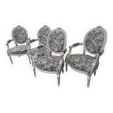 Four medallion armchairs