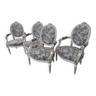 Four medallion armchairs