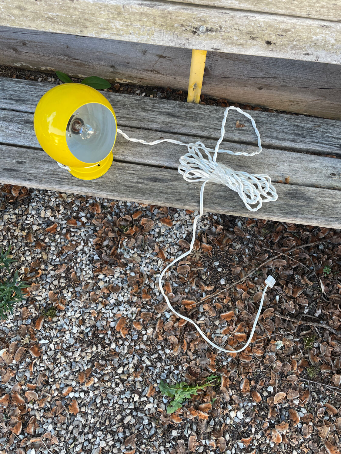 Magnetic wall lamp enamel yellow abo 1960