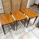 Vintage Scandinavian nesting coffee table in solid teak