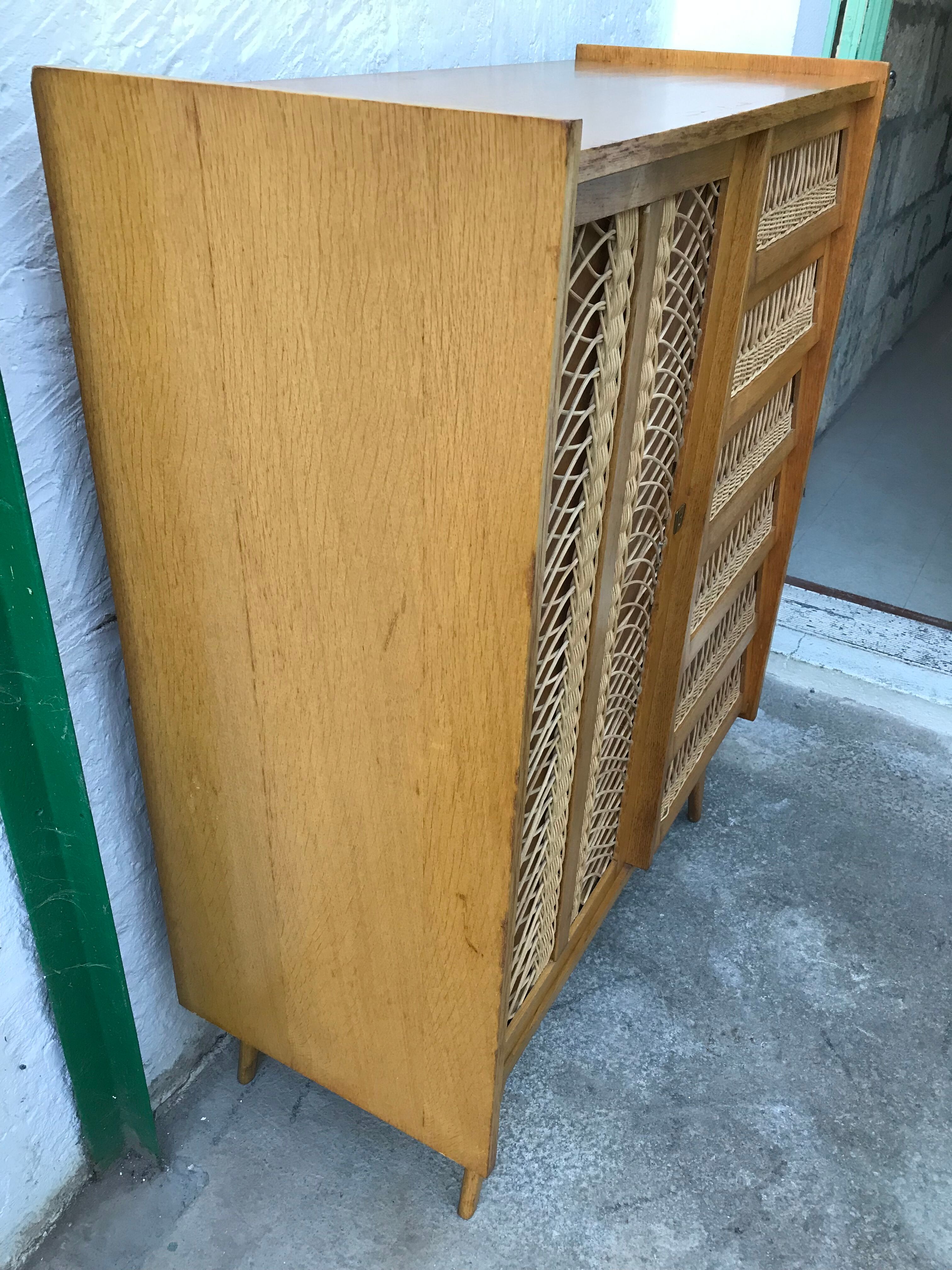 Rattan chest of drawers