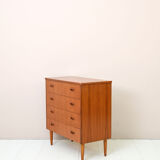 Vintage teak dresser with four drawers