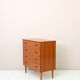 Vintage teak dresser with four drawers